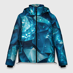 Куртка зимняя мужская Голубой камень апатит - текстура, цвет: 3D-черный