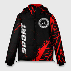 Куртка зимняя мужская Mercedes red sport tires, цвет: 3D-черный