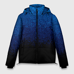 Куртка зимняя мужская Градиент сине-чёрный текстурный, цвет: 3D-черный