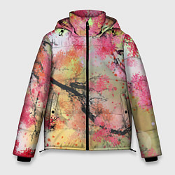 Куртка зимняя мужская Japan sakura, цвет: 3D-светло-серый