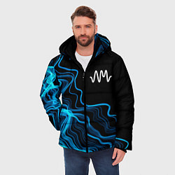 Куртка зимняя мужская Arctic Monkeys sound wave, цвет: 3D-черный — фото 2
