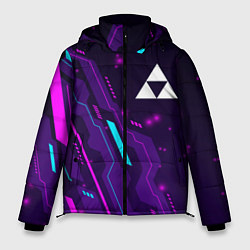 Куртка зимняя мужская Zelda neon gaming, цвет: 3D-черный