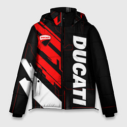 Куртка зимняя мужская Ducati - красный технологический, цвет: 3D-светло-серый