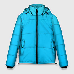 Куртка зимняя мужская Мягкий градиент ярко-голубой, цвет: 3D-черный
