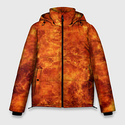 Куртка зимняя мужская Пламя 8бит текстура, цвет: 3D-черный