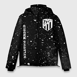 Куртка зимняя мужская Atletico Madrid sport на темном фоне вертикально, цвет: 3D-черный