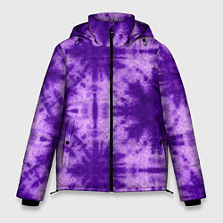 Куртка зимняя мужская Тай дай фиолетовый, цвет: 3D-красный