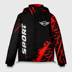 Куртка зимняя мужская Mini red sport tires, цвет: 3D-черный
