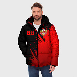 Куртка зимняя мужская СССР - черно-красный, цвет: 3D-черный — фото 2