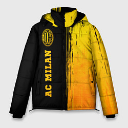 Куртка зимняя мужская AC Milan - gold gradient по-вертикали, цвет: 3D-черный