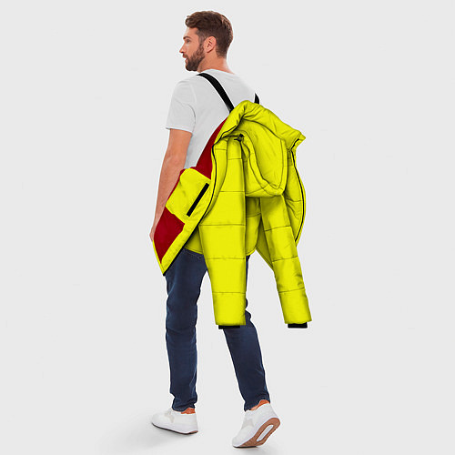 Мужская зимняя куртка Яркий желтый / 3D-Красный – фото 5