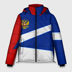 Куртка зимняя мужская Россия спортивная коллекция геометрия, цвет: 3D-красный
