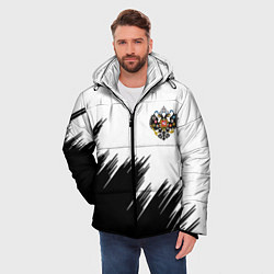 Куртка зимняя мужская Герб РФ просто краски, цвет: 3D-светло-серый — фото 2