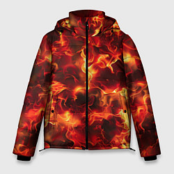 Куртка зимняя мужская Огненный элементаль, цвет: 3D-черный