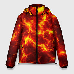 Куртка зимняя мужская Текстура огня, цвет: 3D-светло-серый