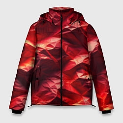 Мужская зимняя куртка Эффект текстуры мятой красной бумаги