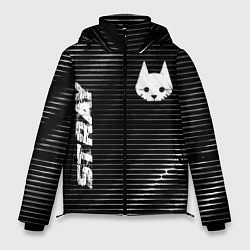Куртка зимняя мужская Stray metal game lines, цвет: 3D-черный
