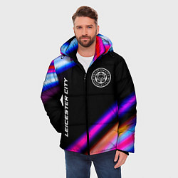 Куртка зимняя мужская Leicester City speed game lights, цвет: 3D-черный — фото 2