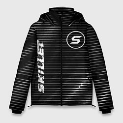 Куртка зимняя мужская Skillet metal rock lines, цвет: 3D-черный
