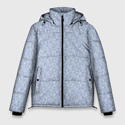 Куртка зимняя мужская Светлый серо-голубой в мелкий рисунок, цвет: 3D-светло-серый