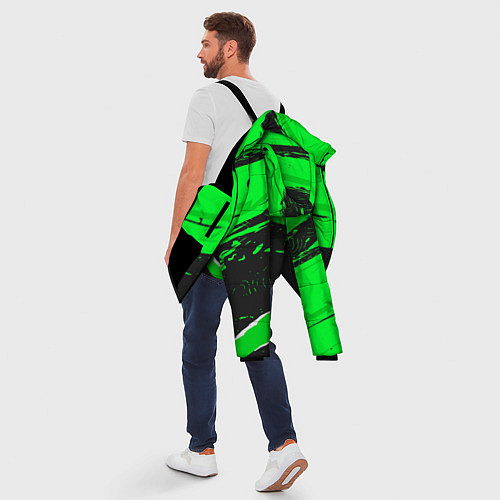 Мужская зимняя куртка Infiniti sport green / 3D-Черный – фото 5