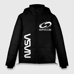 Мужская зимняя куртка Nasa space logo white