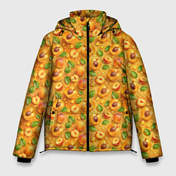 Куртка зимняя мужская Сочные абрикосы паттерн, цвет: 3D-светло-серый