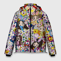 Куртка зимняя мужская Right now NewJeans and Takashi Murakami, цвет: 3D-светло-серый