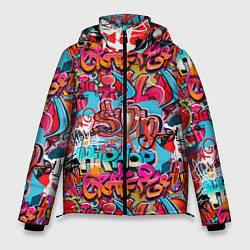Куртка зимняя мужская Hip hop graffiti pattern, цвет: 3D-красный