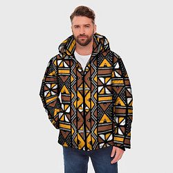 Куртка зимняя мужская Африканский мавританский узор, цвет: 3D-светло-серый — фото 2