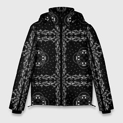 Куртка зимняя мужская Трефовая масть узор, цвет: 3D-черный