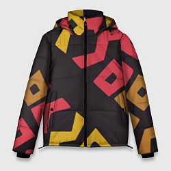 Куртка зимняя мужская Абстракция - этно мотивы, цвет: 3D-светло-серый