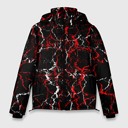 Куртка зимняя мужская Абстрактная текстура мраморного вида, цвет: 3D-черный