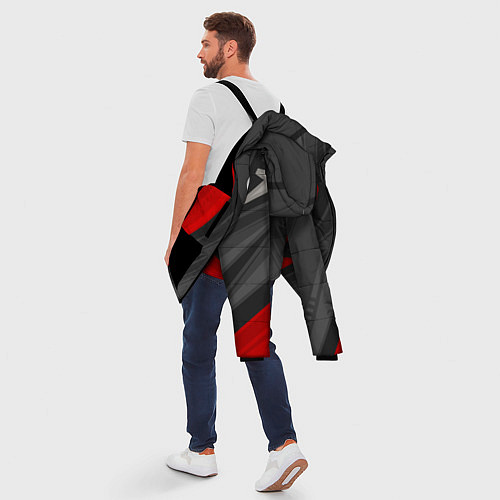 Мужская зимняя куртка DanMachi red lines / 3D-Черный – фото 5