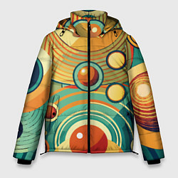 Куртка зимняя мужская Схема центра вселенной, цвет: 3D-черный