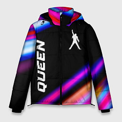 Куртка зимняя мужская Queen neon rock lights, цвет: 3D-черный