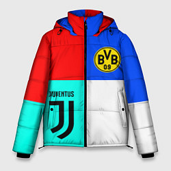 Куртка зимняя мужская Juventus x Borussia, цвет: 3D-черный