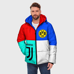 Куртка зимняя мужская Juventus x Borussia, цвет: 3D-черный — фото 2