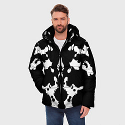 Куртка зимняя мужская Тест Роршаха - нейросеть, цвет: 3D-черный — фото 2