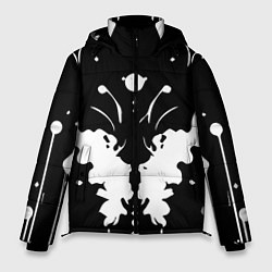 Куртка зимняя мужская Тест Роршаха - психоделика, цвет: 3D-черный