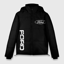 Куртка зимняя мужская Ford logo white steel, цвет: 3D-красный