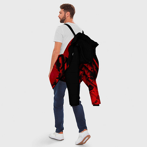 Мужская зимняя куртка Citroen sport grunge / 3D-Красный – фото 5