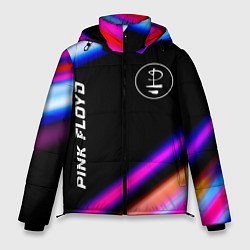 Куртка зимняя мужская Pink Floyd neon rock lights, цвет: 3D-черный