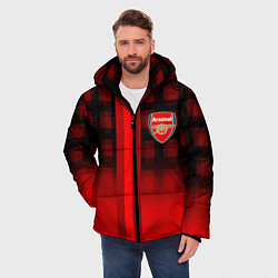 Куртка зимняя мужская Arsenal fc sport geometry steel, цвет: 3D-черный — фото 2