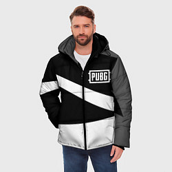 Куртка зимняя мужская PUBG online geometry, цвет: 3D-светло-серый — фото 2