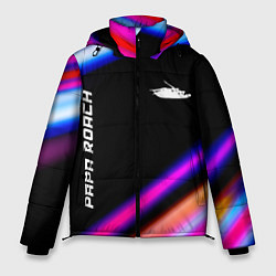 Куртка зимняя мужская Papa Roach neon rock lights, цвет: 3D-черный