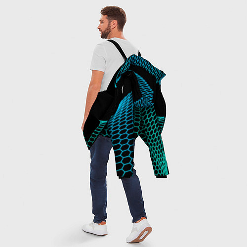 Мужская зимняя куртка BMW electro hexagon / 3D-Черный – фото 5