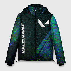 Куртка зимняя мужская Valorant glitch blue cybersport, цвет: 3D-черный