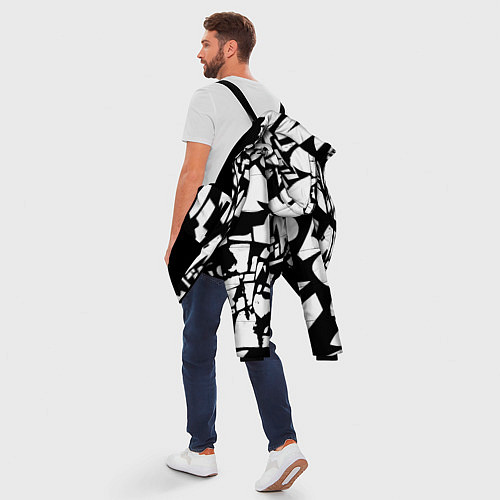 Мужская зимняя куртка Модная абстракция - нейроарт / 3D-Черный – фото 5