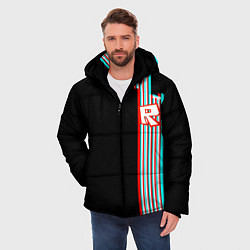 Куртка зимняя мужская Roblox glitch line, цвет: 3D-черный — фото 2
